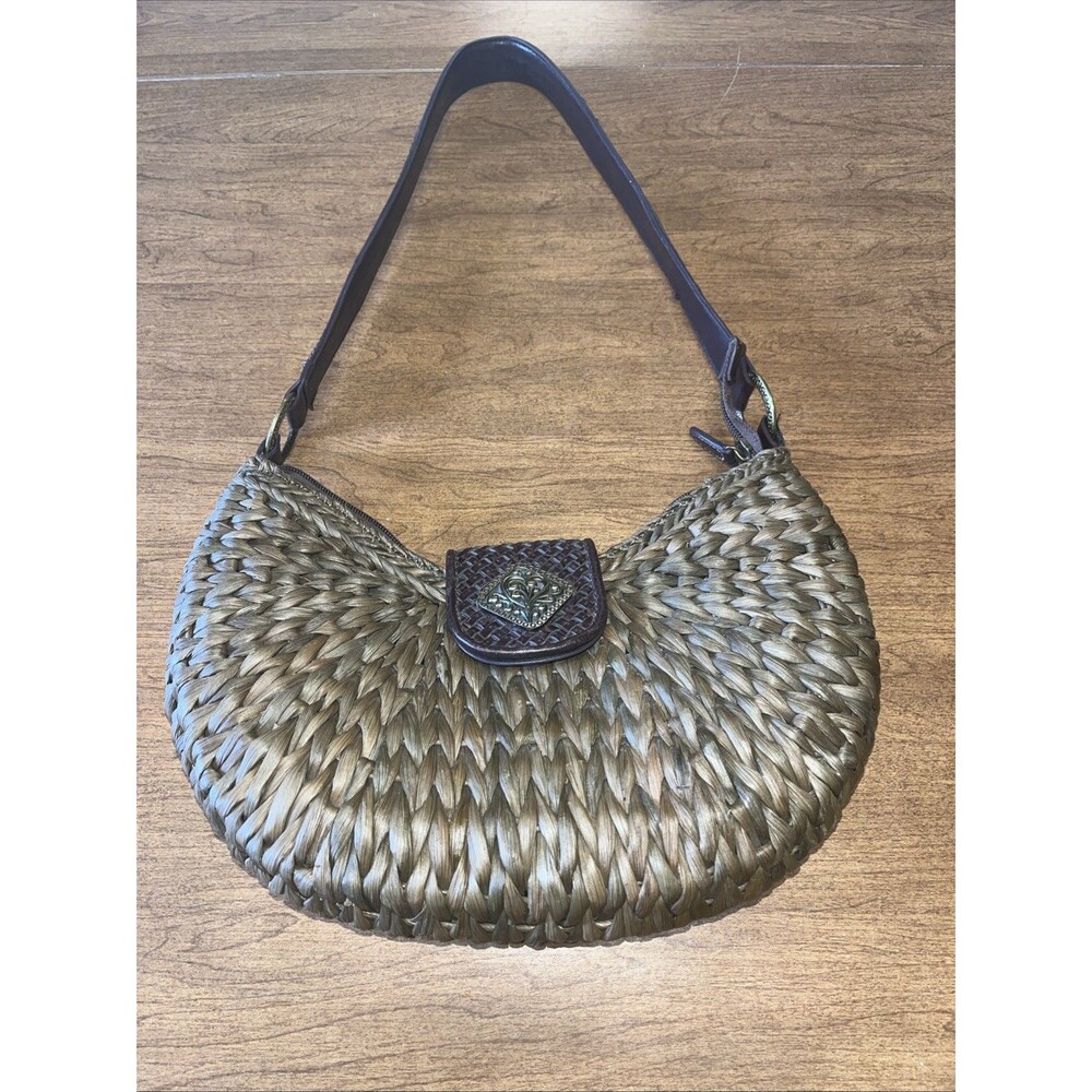 Coldwater Creek Brown Straw Medium Bag